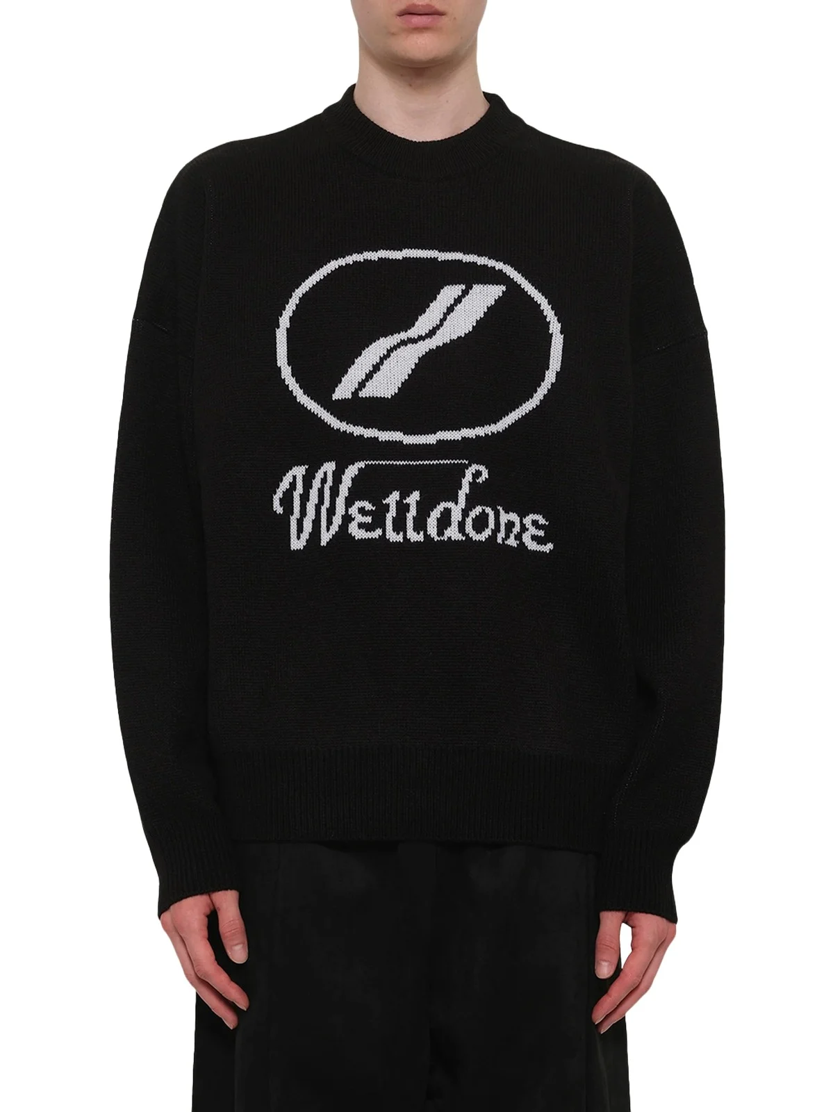 We11Done Logo Jacquard Intarsia Sweater