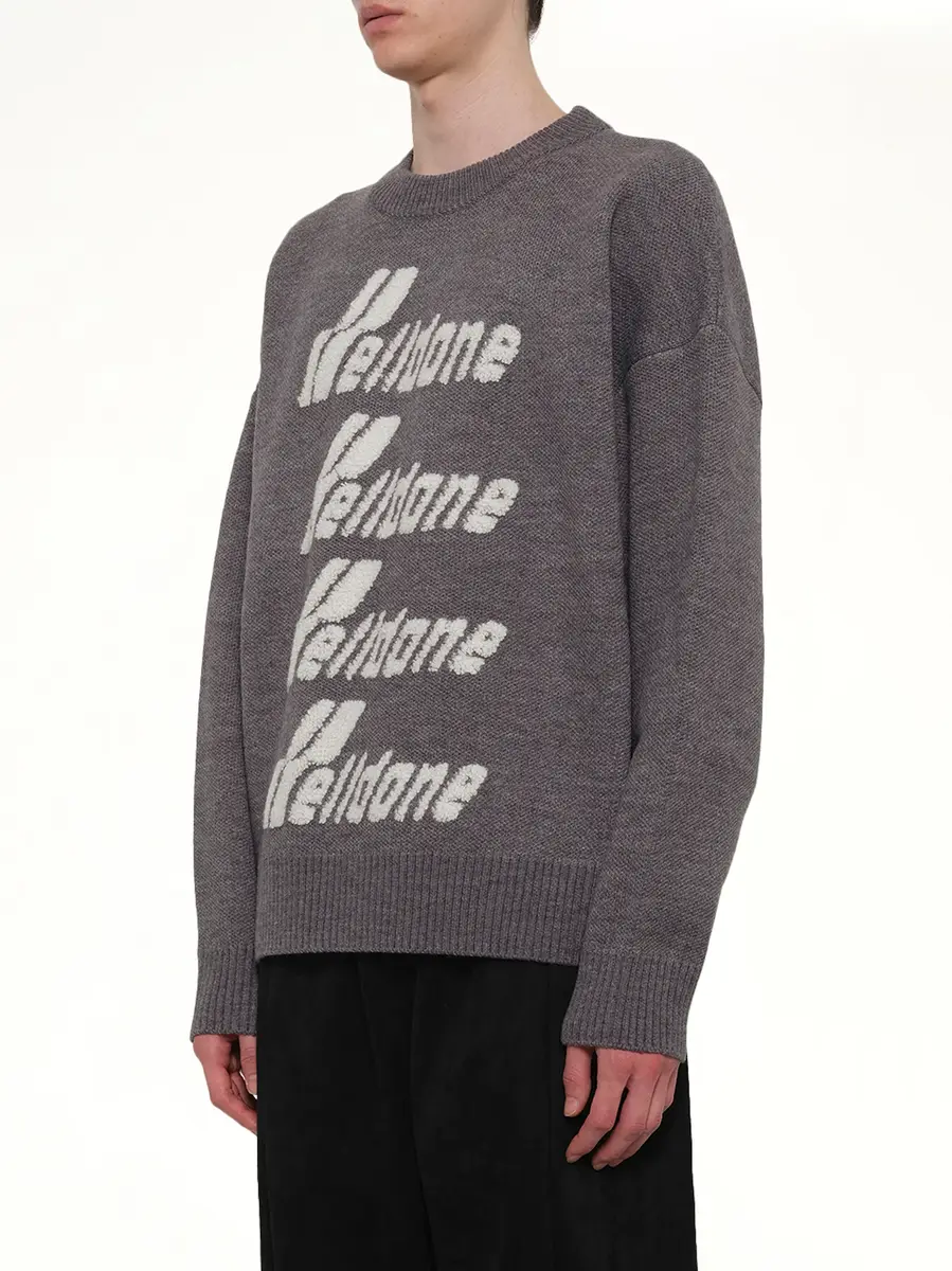 We11Done Logo Pile Knit Sweater | Thumbnail 2 We11Done Logo Pile Knit Sweater | Thumbnail 2