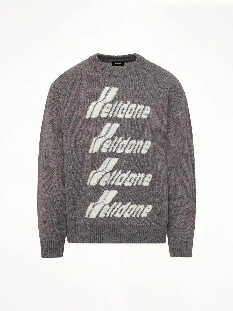 We11Done Logo Pile Knit Sweater | Thumbnail 3 We11Done Logo Pile Knit Sweater | Thumbnail 3