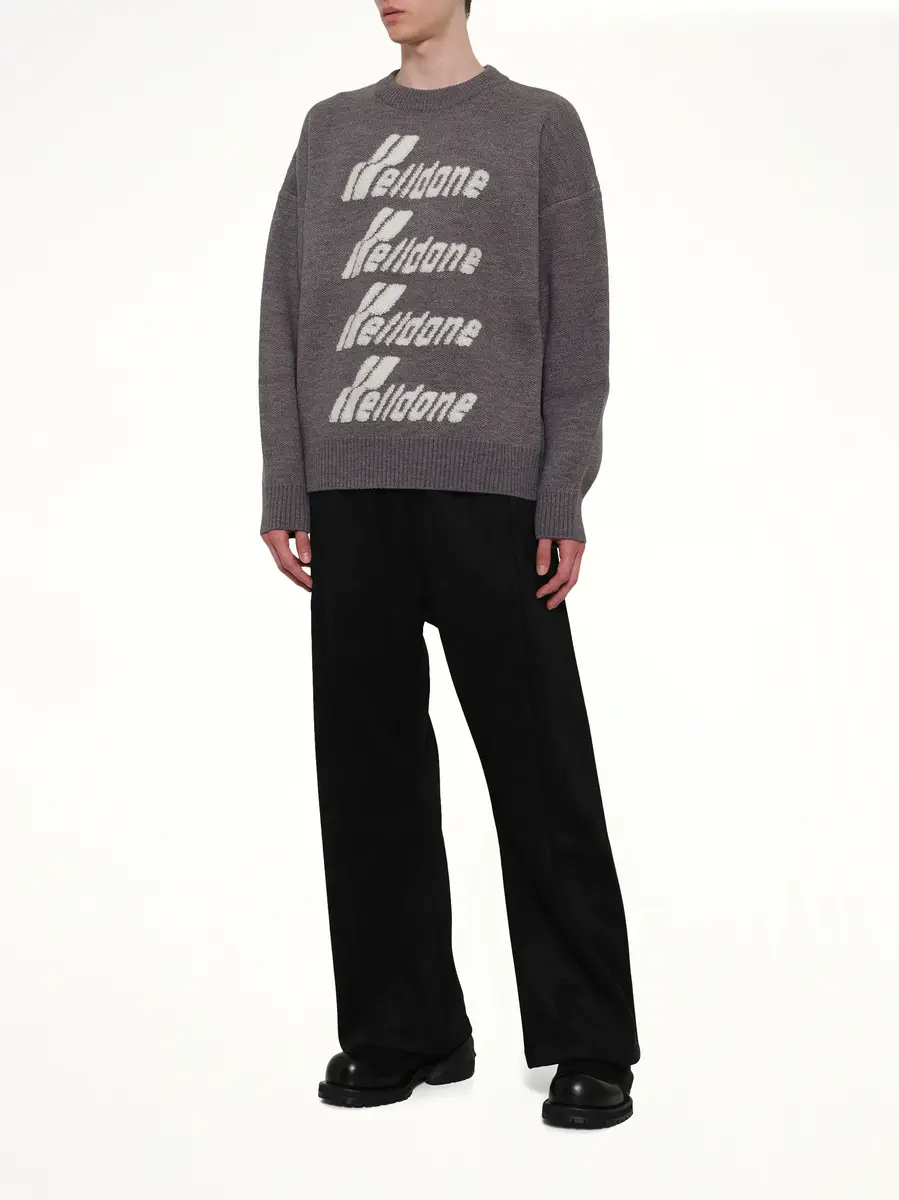 We11Done Logo Pile Knit Sweater | Thumbnail 4 We11Done Logo Pile Knit Sweater | Thumbnail 4