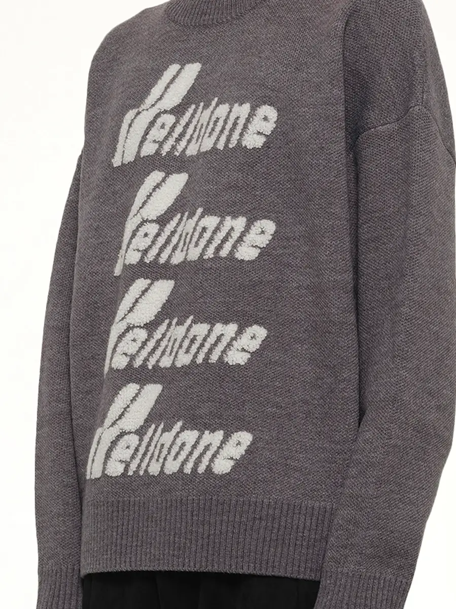 We11Done Logo Pile Knit Sweater | Thumbnail 6 We11Done Logo Pile Knit Sweater | Thumbnail 6