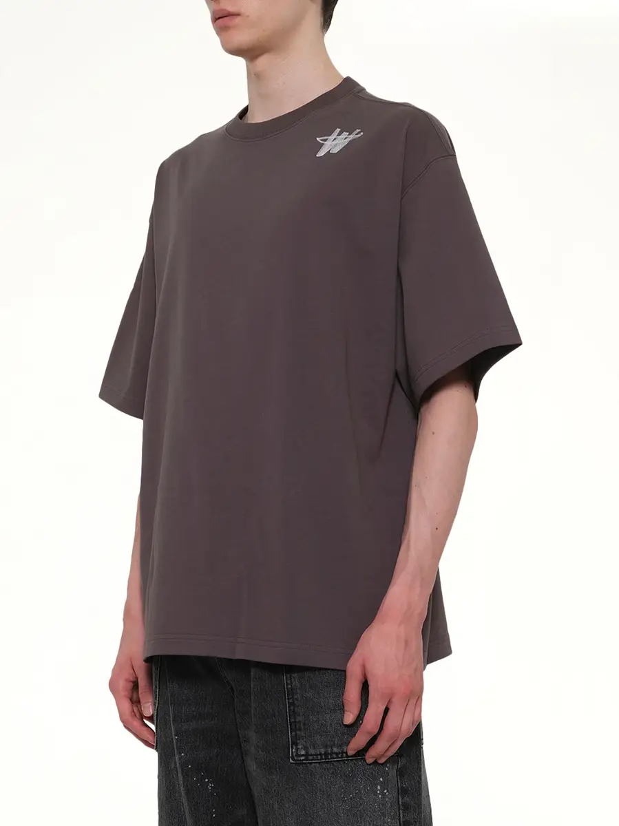 We11Done Cotton WD Logo T-shirt in Charcoal | Thumbnail 2 We11Done Cotton WD Logo T-shirt in Charcoal | Thumbnail 2