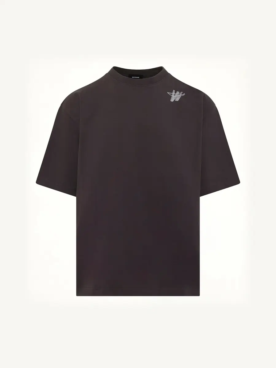 We11Done Cotton WD Logo T-shirt in Charcoal | Thumbnail 3 We11Done Cotton WD Logo T-shirt in Charcoal | Thumbnail 3