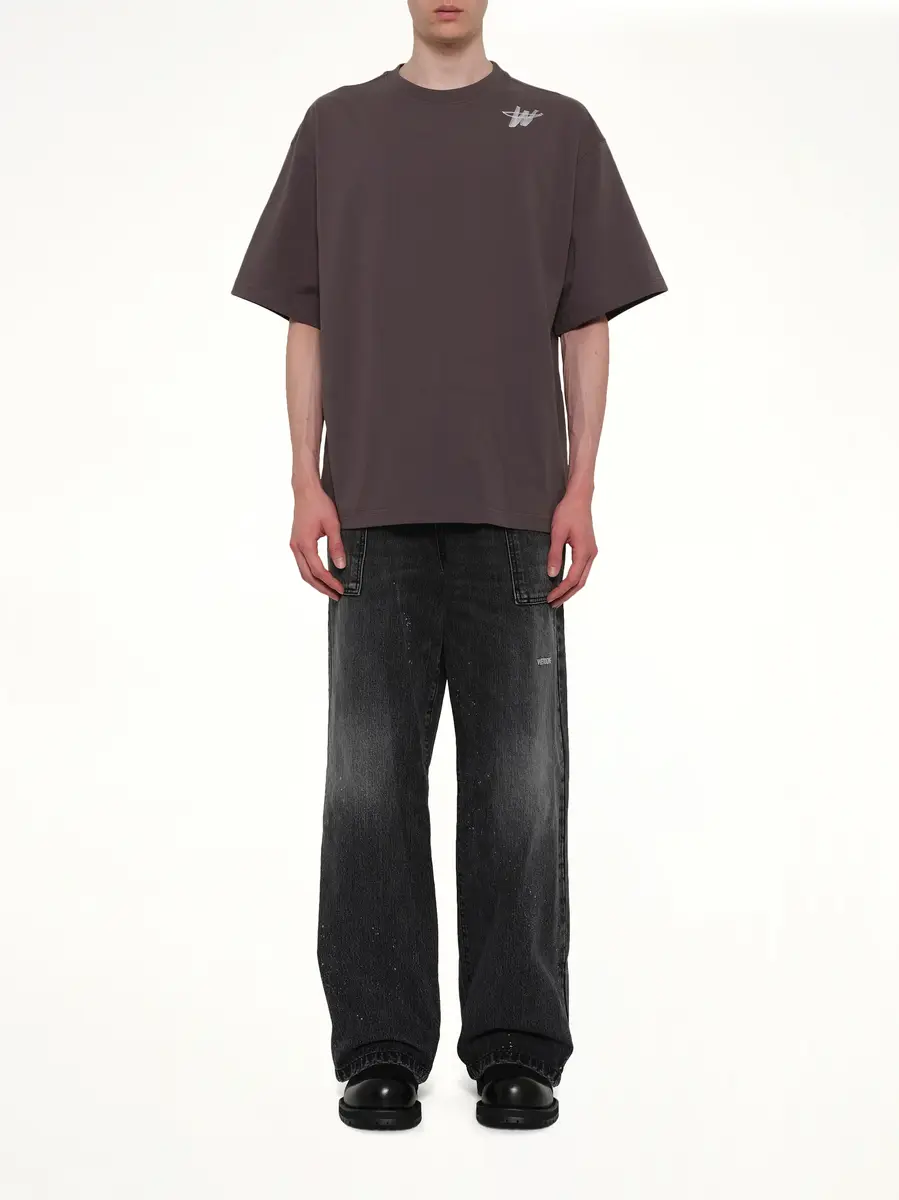 We11Done Cotton WD Logo T-shirt in Charcoal | Thumbnail 7 We11Done Cotton WD Logo T-shirt in Charcoal | Thumbnail 7