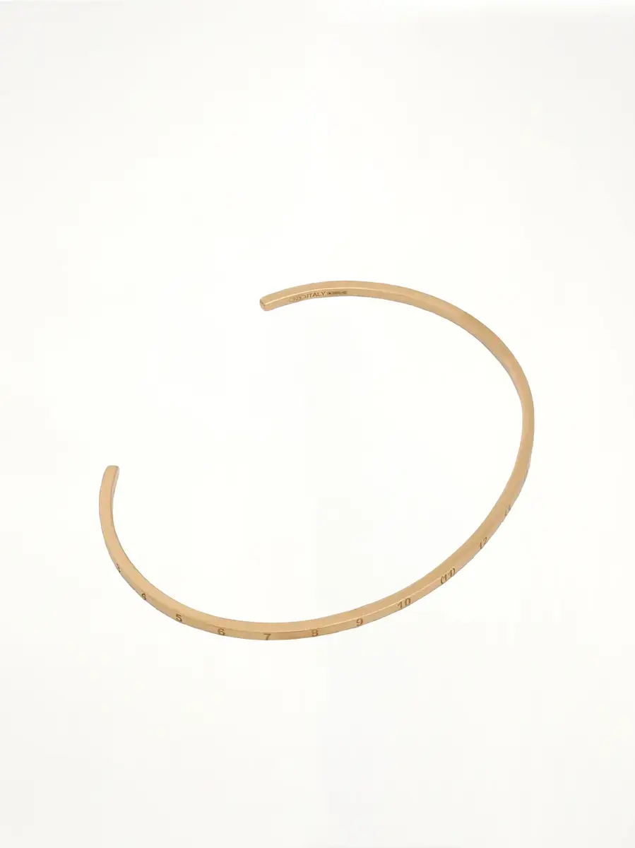 Maison Margiela Numerical Cuff 2mm Bracelet in Yellow Gold | Thumbnail 2 Maison Margiela Numerical Cuff 2mm Bracelet in Yellow Gold | Thumbnail 2