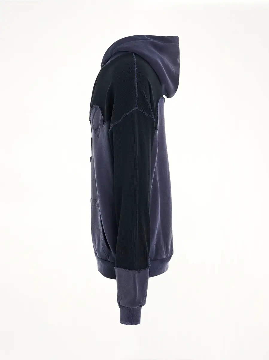 Maison Margiela Desconstruction Hoodie in Vintage Blue | Thumbnail 2 Maison Margiela Desconstruction Hoodie in Vintage Blue | Thumbnail 2