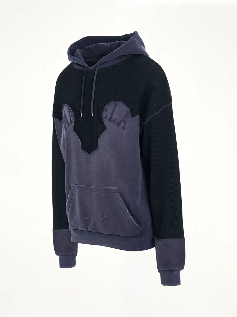 Maison Margiela Desconstruction Hoodie in Vintage Blue | Thumbnail 3 Maison Margiela Desconstruction Hoodie in Vintage Blue | Thumbnail 3