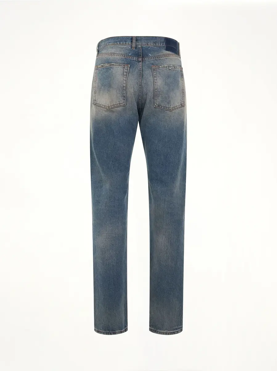 Maison Margiela Relaxed Fit Jeans in Light Indigo | Thumbnail 4 Maison Margiela Relaxed Fit Jeans in Light Indigo | Thumbnail 4