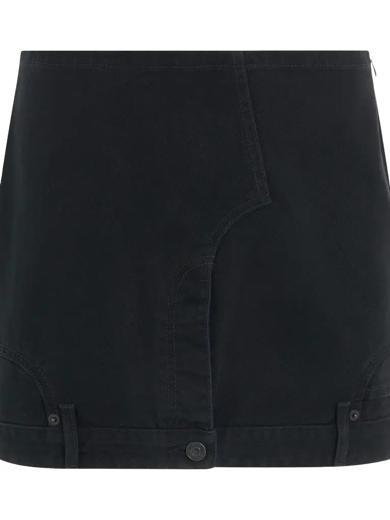 Balenciaga Upside Down Denim Mini Skirt | Image 1 Balenciaga Upside Down Denim Mini Skirt | Image 1