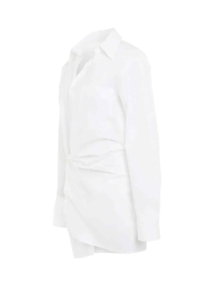Off-White Poplin Twist Shirt Dress | Thumbnail 3 Off-White Poplin Twist Shirt Dress | Thumbnail 3