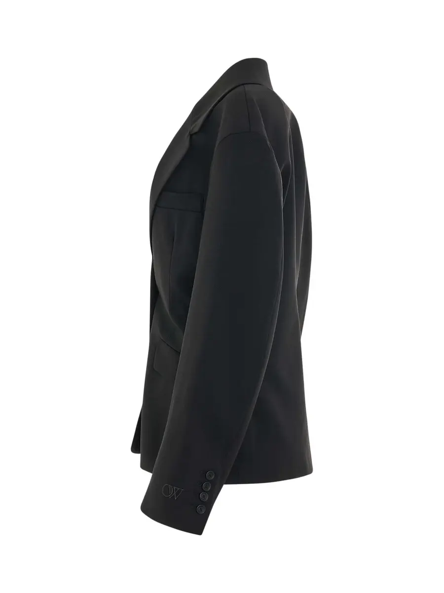 Off-White Wool Blend Round Jacket | Thumbnail 2 Off-White Wool Blend Round Jacket | Thumbnail 2