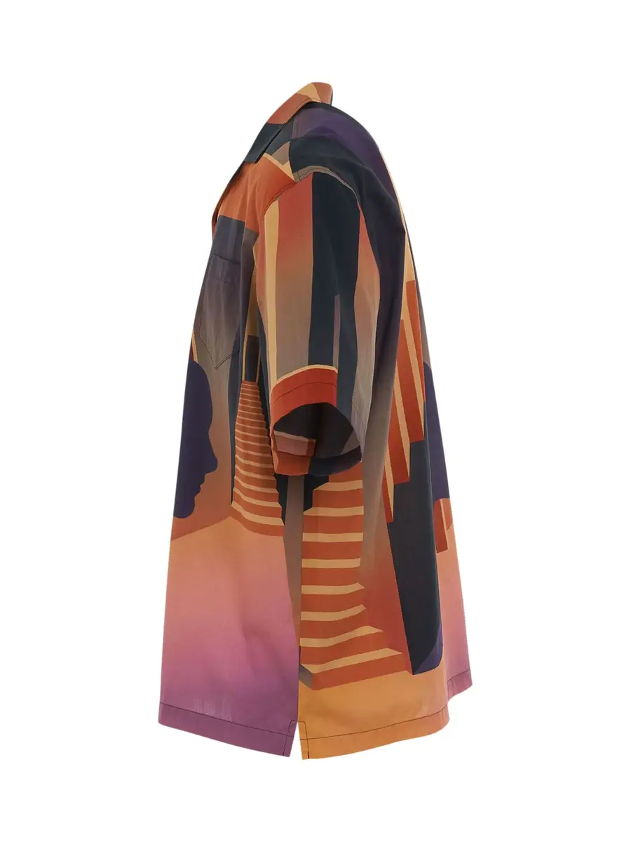 Egonlab Graphic Bowling Shirt in Warm Desert | Thumbnail 2 Egonlab Graphic Bowling Shirt in Warm Desert | Thumbnail 2