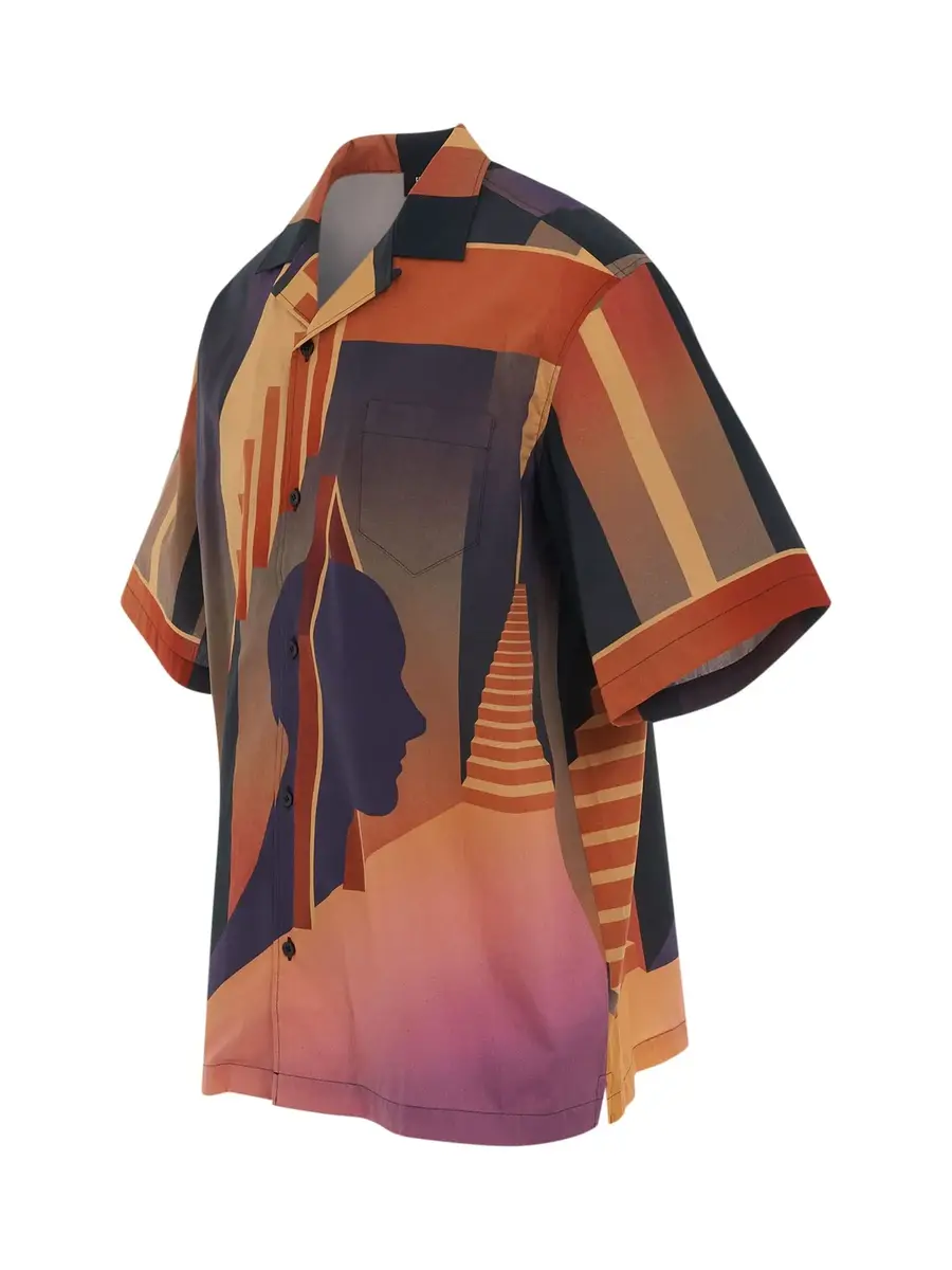 Egonlab Graphic Bowling Shirt in Warm Desert | Thumbnail 3 Egonlab Graphic Bowling Shirt in Warm Desert | Thumbnail 3