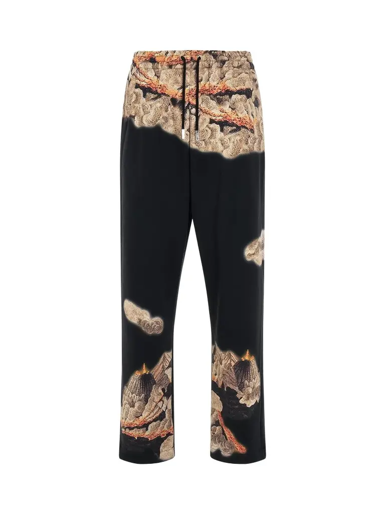 WOOYOUNGMI Volcano Print Sweatpants | Image 1 WOOYOUNGMI Volcano Print Sweatpants | Image 1