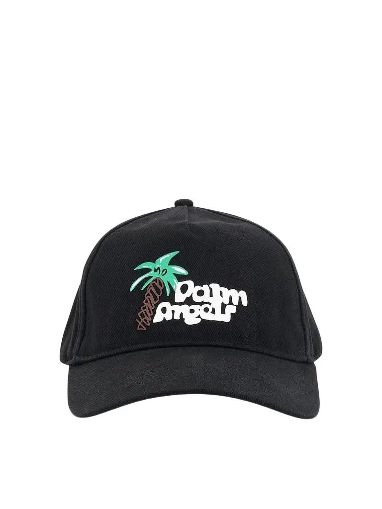 Palm Angels "Sketchy" Logo Printed Cap | Image 1 Palm Angels "Sketchy" Logo Printed Cap | Image 1