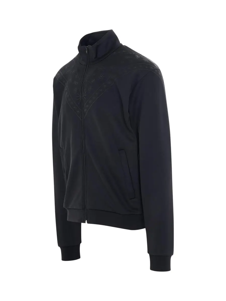 Marcelo Burlon Bandana Slim Track Jacket in Black/anthracite | Thumbnail 3
