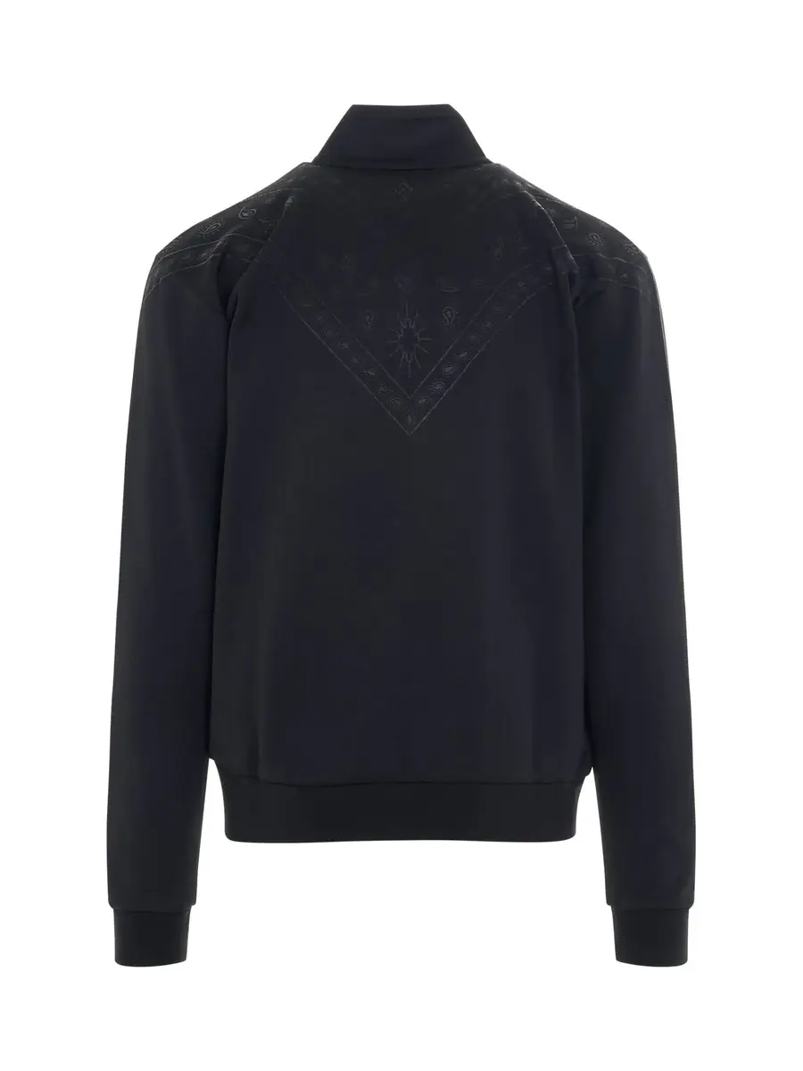 Marcelo Burlon Bandana Slim Track Jacket in Black/anthracite | Thumbnail 4