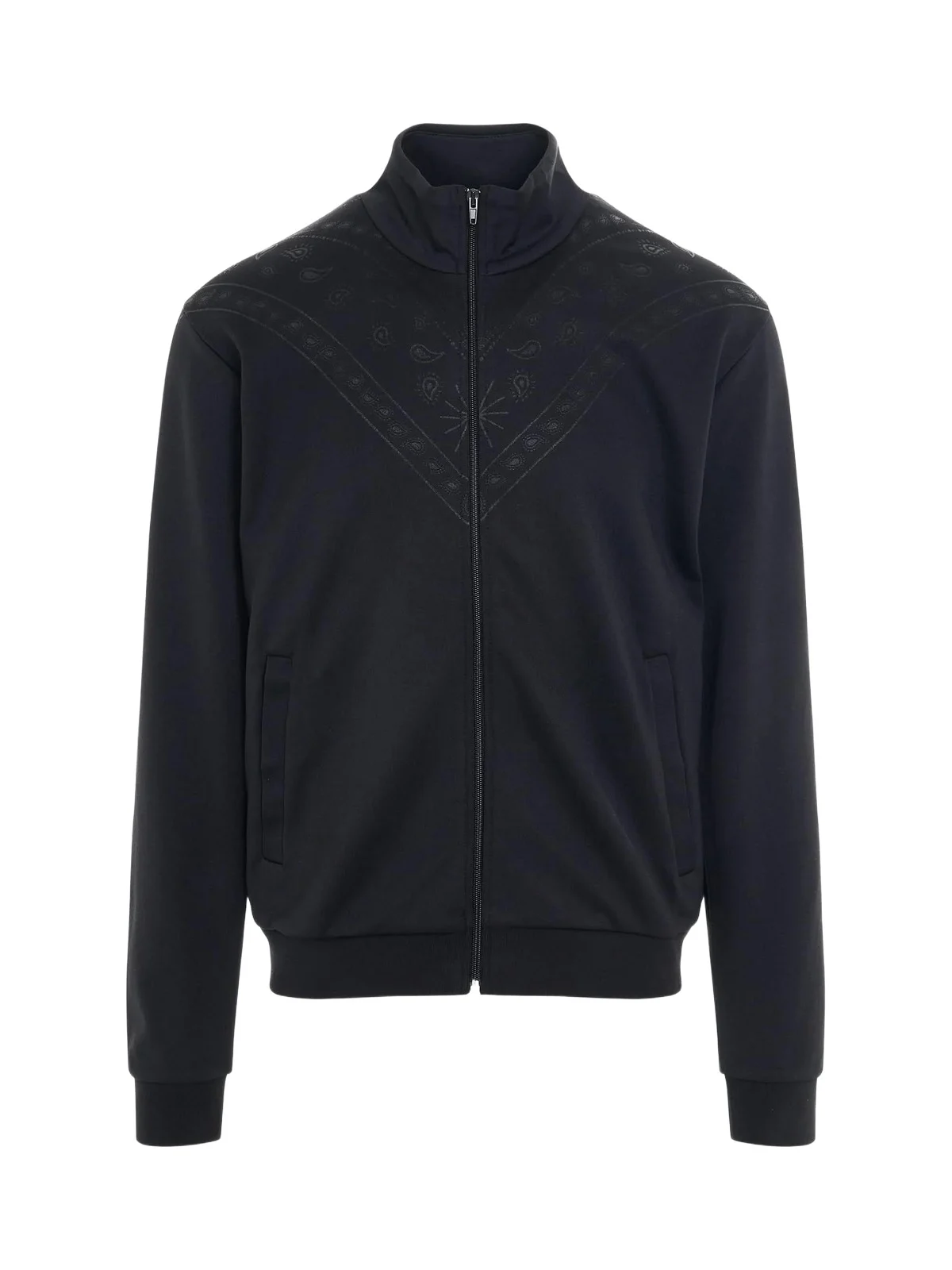Marcelo Burlon Bandana Slim Track Jacket in Black/anthracite
