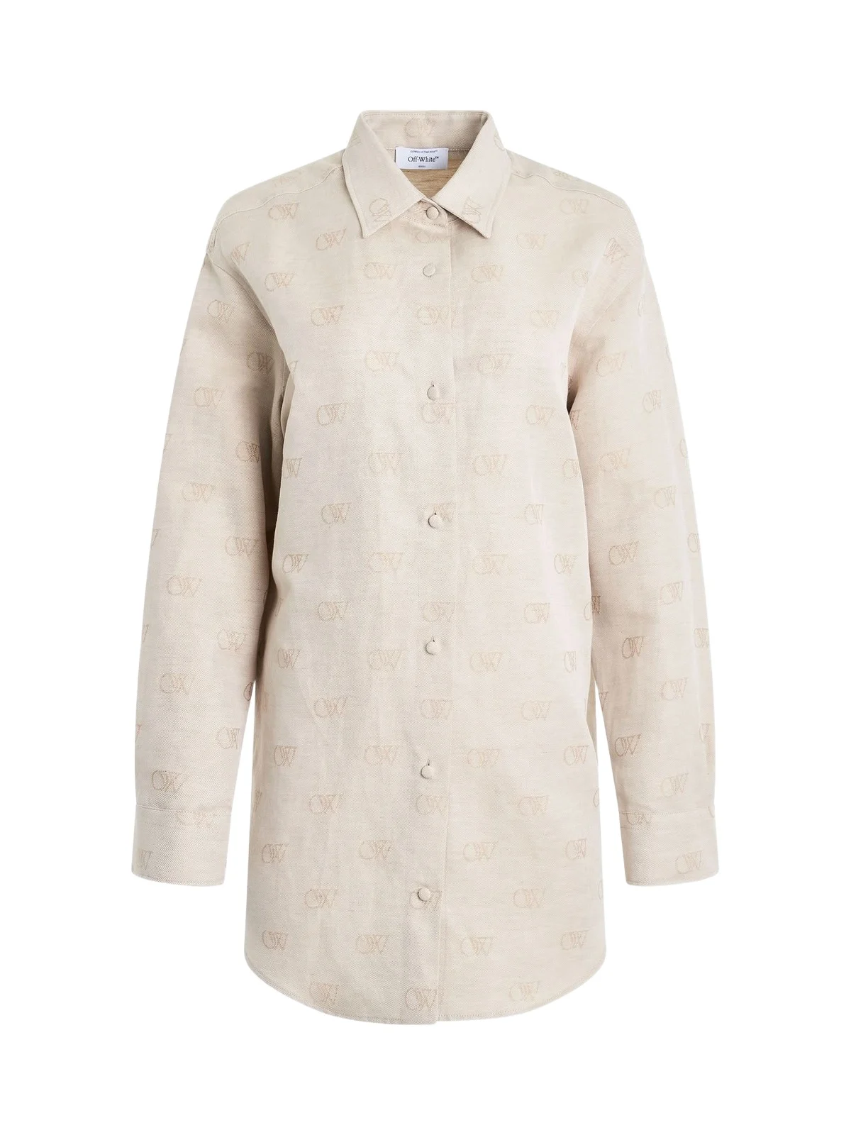 Off-White Linen Jacquard Overshirt