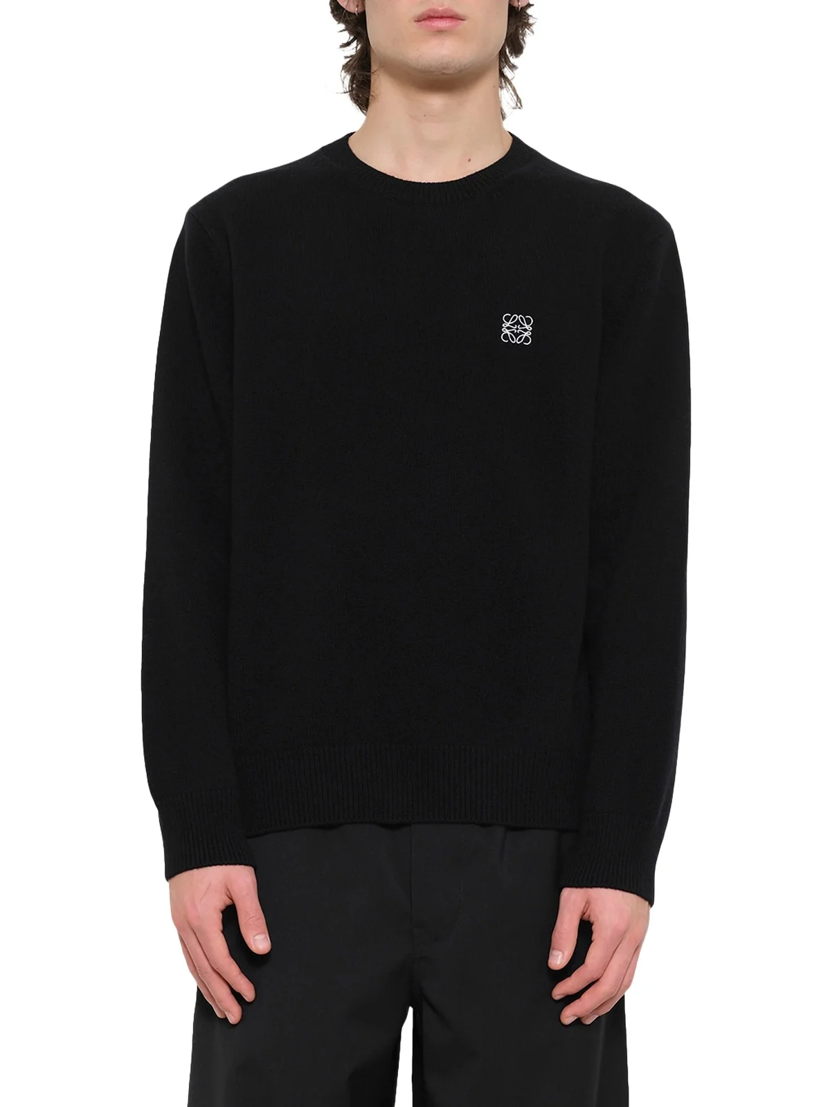 Anagram Embroidered Knit Sweater Anagram Embroidered Knit Sweater