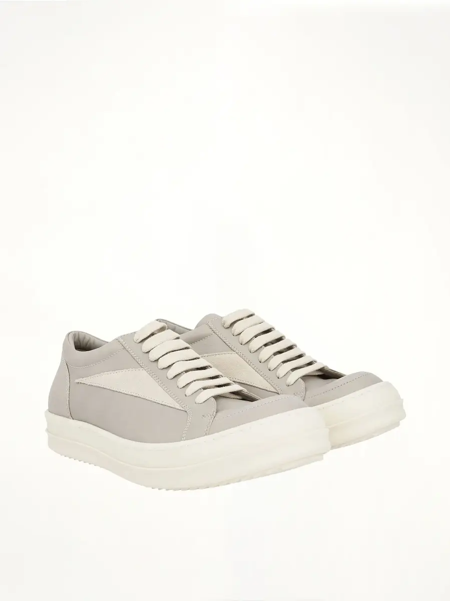 Rick Owens Women Vintage Leather Sneaker in Pearl/milk | Thumbnail 3 Rick Owens Women Vintage Leather Sneaker in Pearl/milk | Thumbnail 3