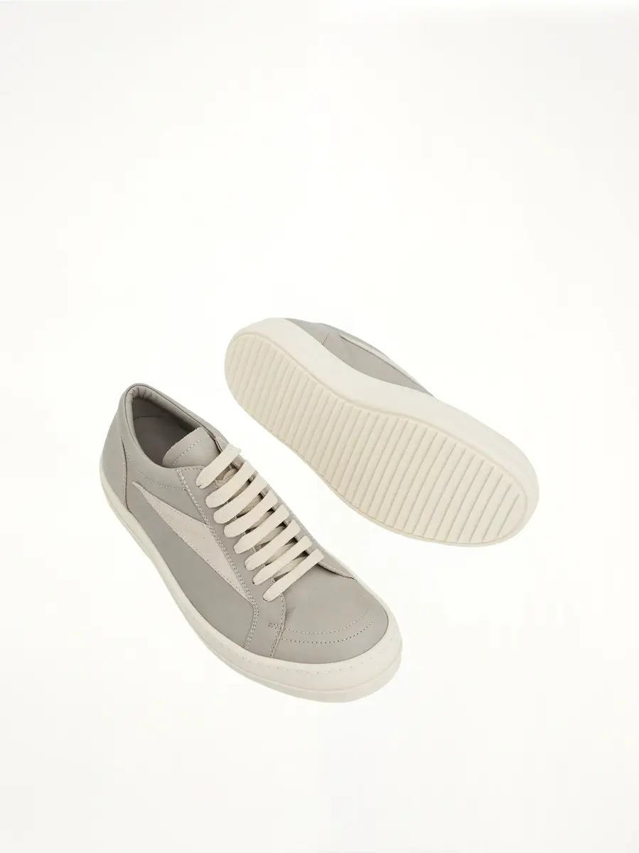Rick Owens Women Vintage Leather Sneaker in Pearl/milk | Thumbnail 4 Rick Owens Women Vintage Leather Sneaker in Pearl/milk | Thumbnail 4