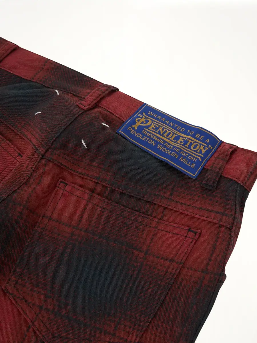 Maison Margiela Maison Margiela x Pendleton Checked Pants in Black/red | Thumbnail 4 Maison Margiela Maison Margiela x Pendleton Checked Pants in Black/red | Thumbnail 4