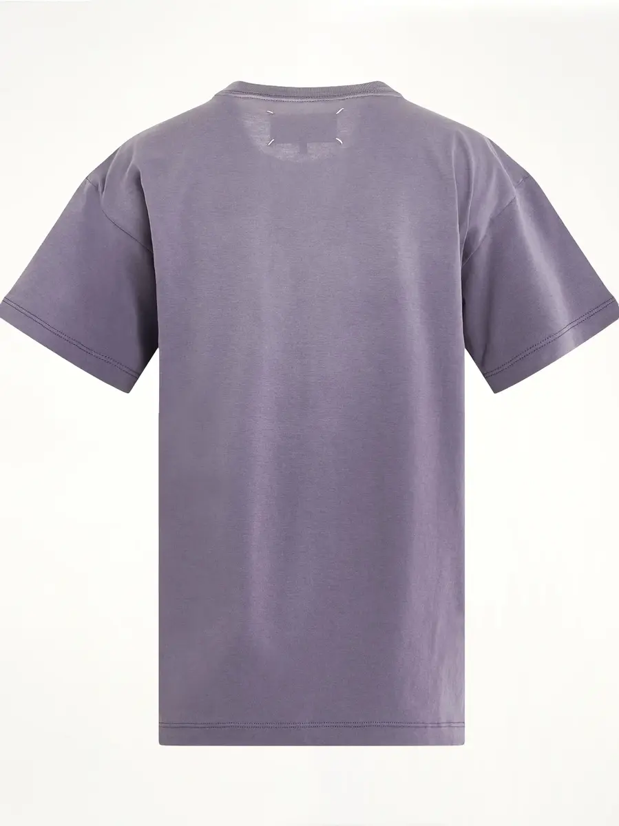 Maison Margiela Cotton Jersey Logo T-shirt in Washed Purple | Thumbnail 4 Maison Margiela Cotton Jersey Logo T-shirt in Washed Purple | Thumbnail 4