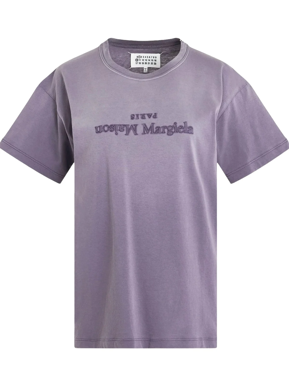 Cotton Jersey Logo T-shirt in Washed Purple Cotton Jersey Logo T-shirt in Washed Purple
