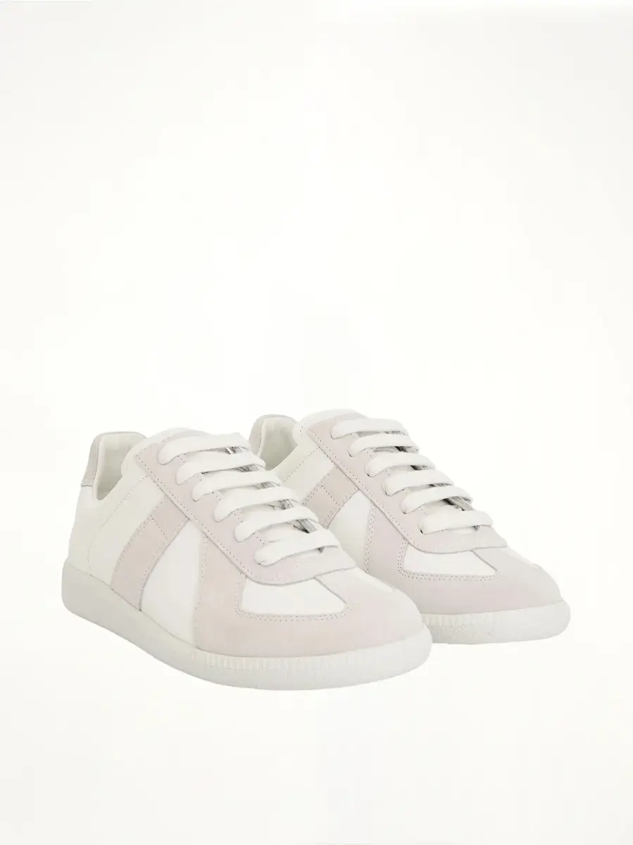 Maison Margiela Replica Leather Sneaker in Off White | Thumbnail 3 Maison Margiela Replica Leather Sneaker in Off White | Thumbnail 3