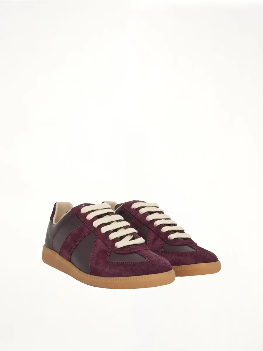 Maison Margiela Replica Leather Sneaker in Merlot | Thumbnail 3 Maison Margiela Replica Leather Sneaker in Merlot | Thumbnail 3