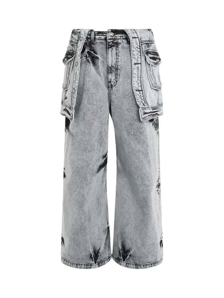 JUUNJ Skirt Layered Denim Pants | Image 1 JUUNJ Skirt Layered Denim Pants | Image 1