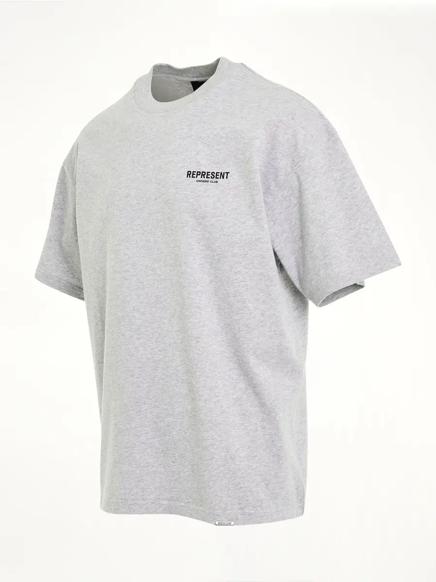 Represent New Represent Owners Club T-shirt in Ash Grey/black | Thumbnail 3