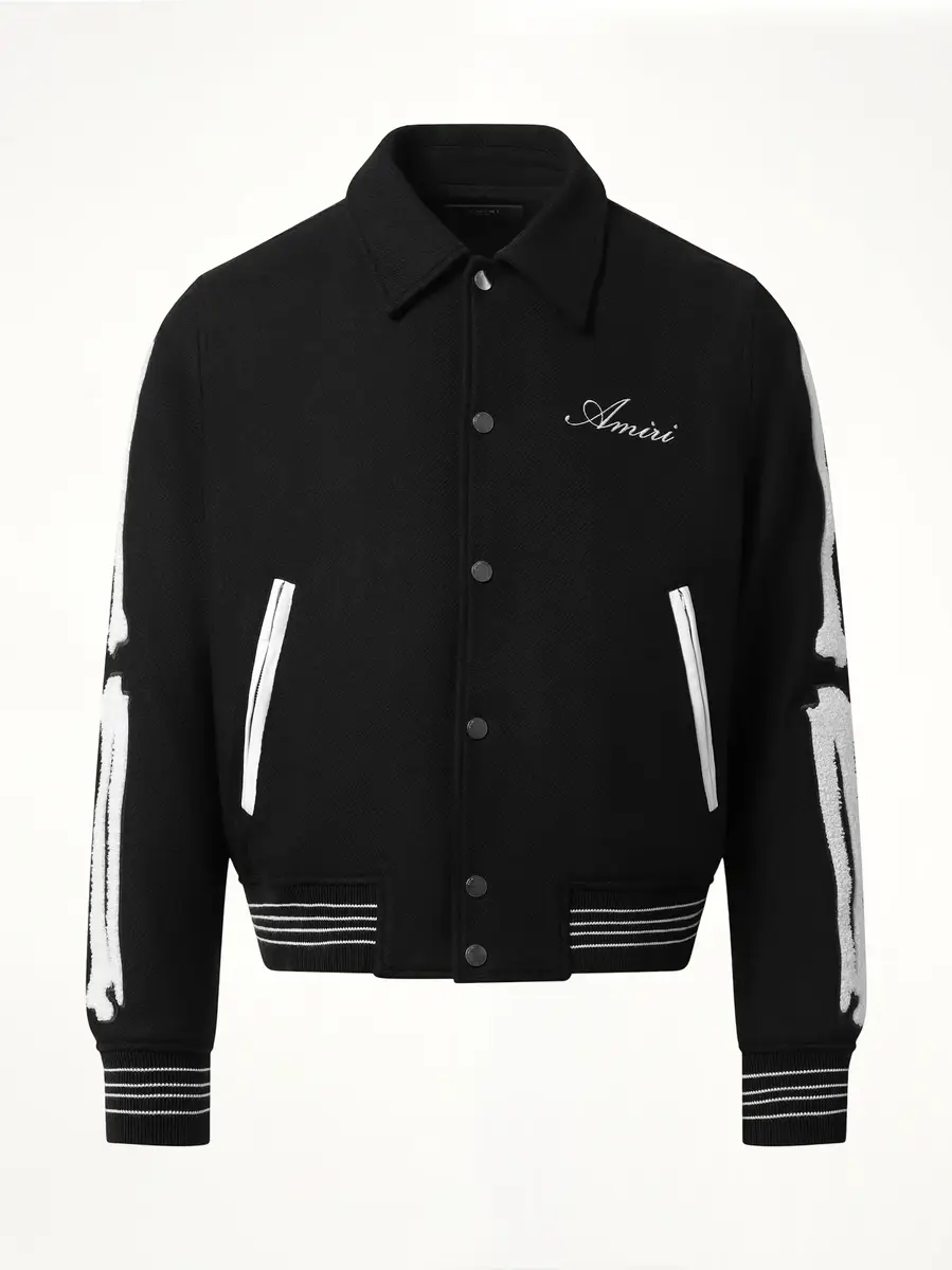 AMIRI Bones Jacket in Black/white Black | Thumbnail 3
