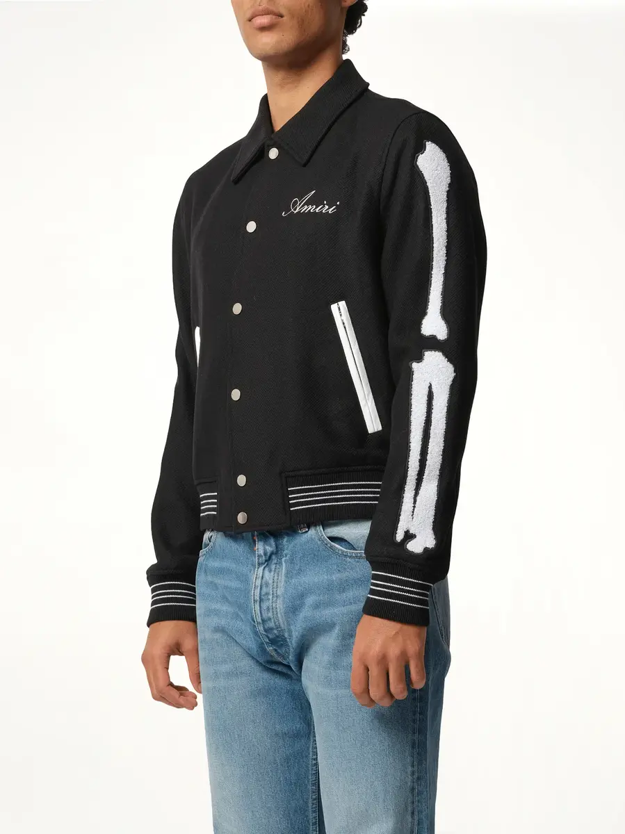 AMIRI Bones Jacket in Black/white Black | Thumbnail 5