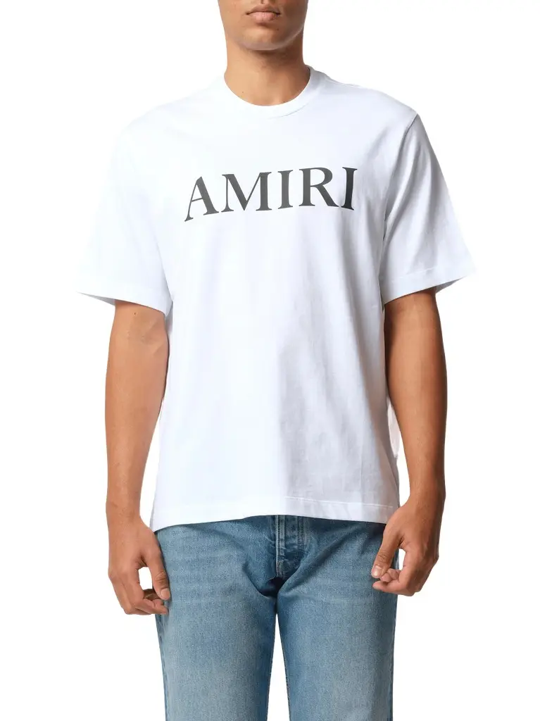 AMIRI Amiri Core Logo T-shirt in White/black | Image 1 AMIRI Amiri Core Logo T-shirt in White/black | Image 1
