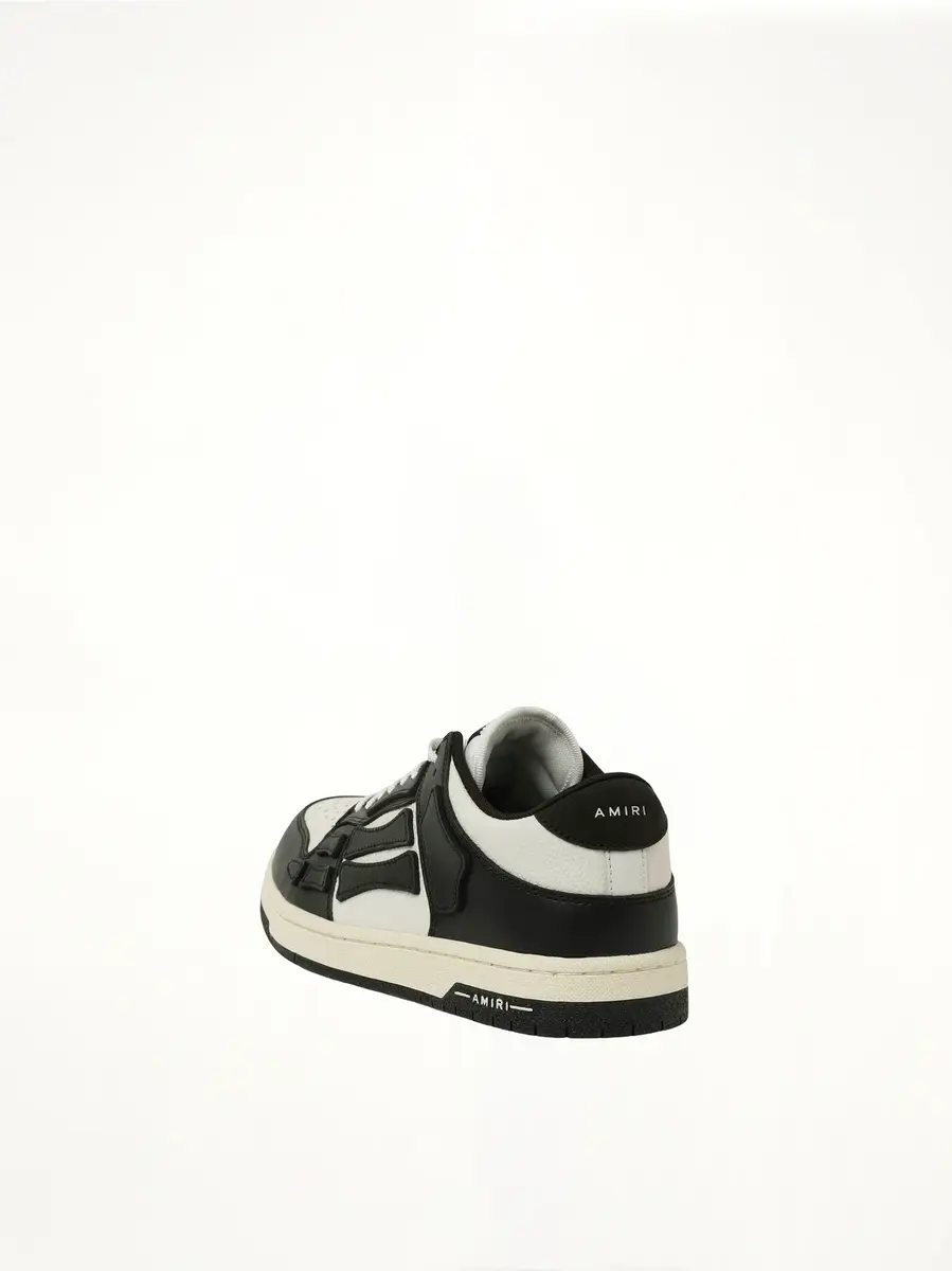 AMIRI Skeleton Low Sneaker in Black/white | Thumbnail 2