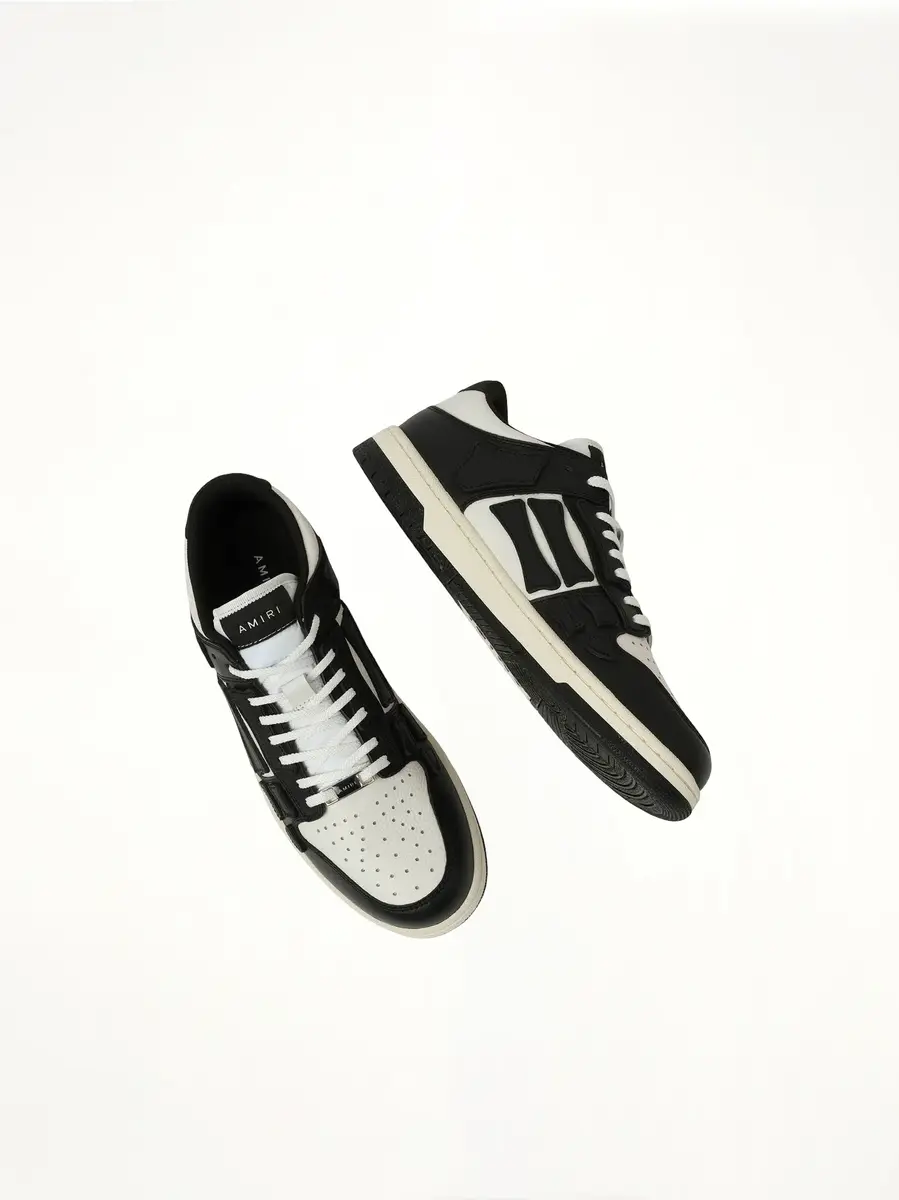 AMIRI Skeleton Low Sneaker in Black/white | Thumbnail 4