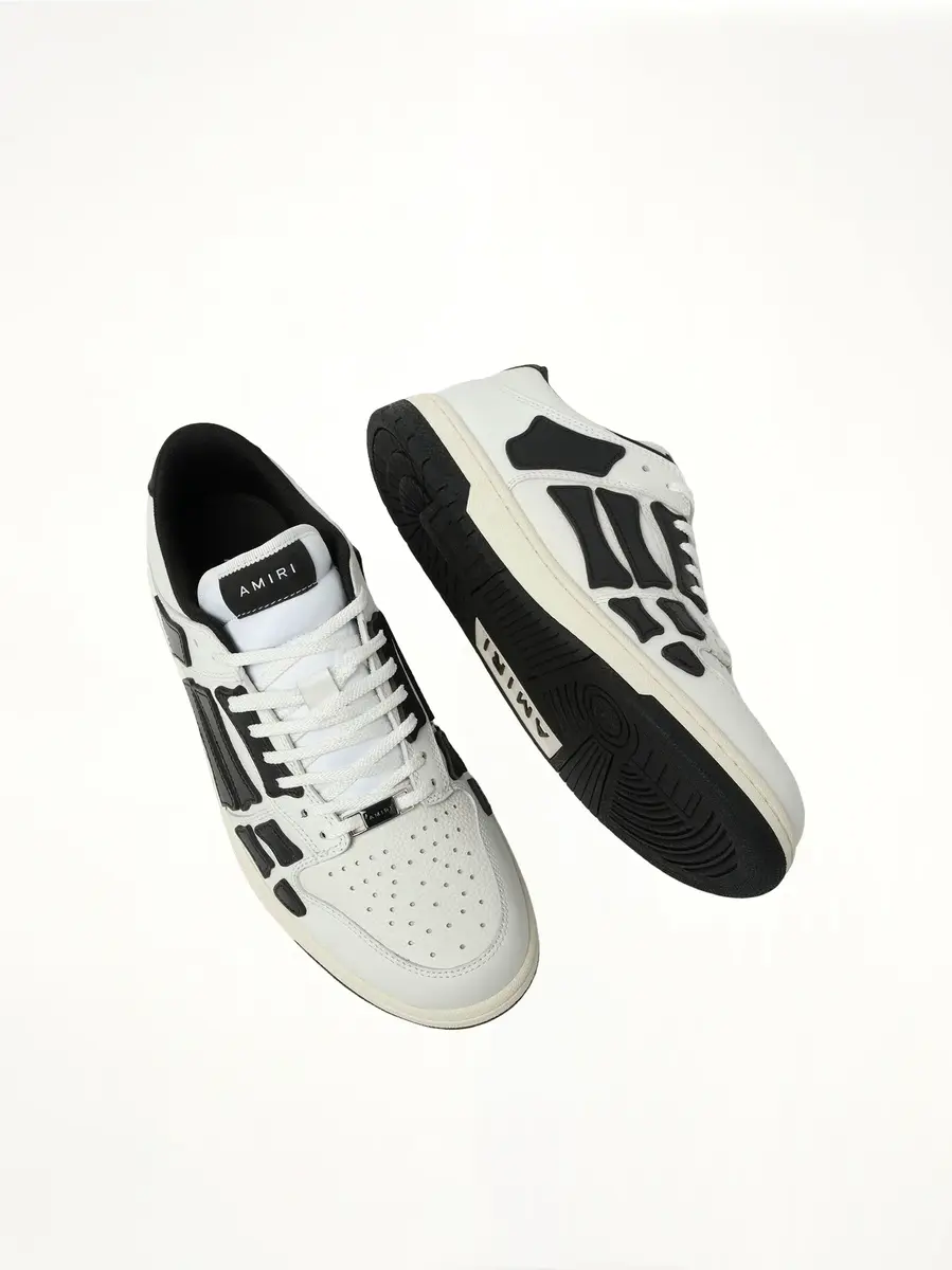 AMIRI Skeleton Low Sneaker in White/black | Thumbnail 4 AMIRI Skeleton Low Sneaker in White/black | Thumbnail 4