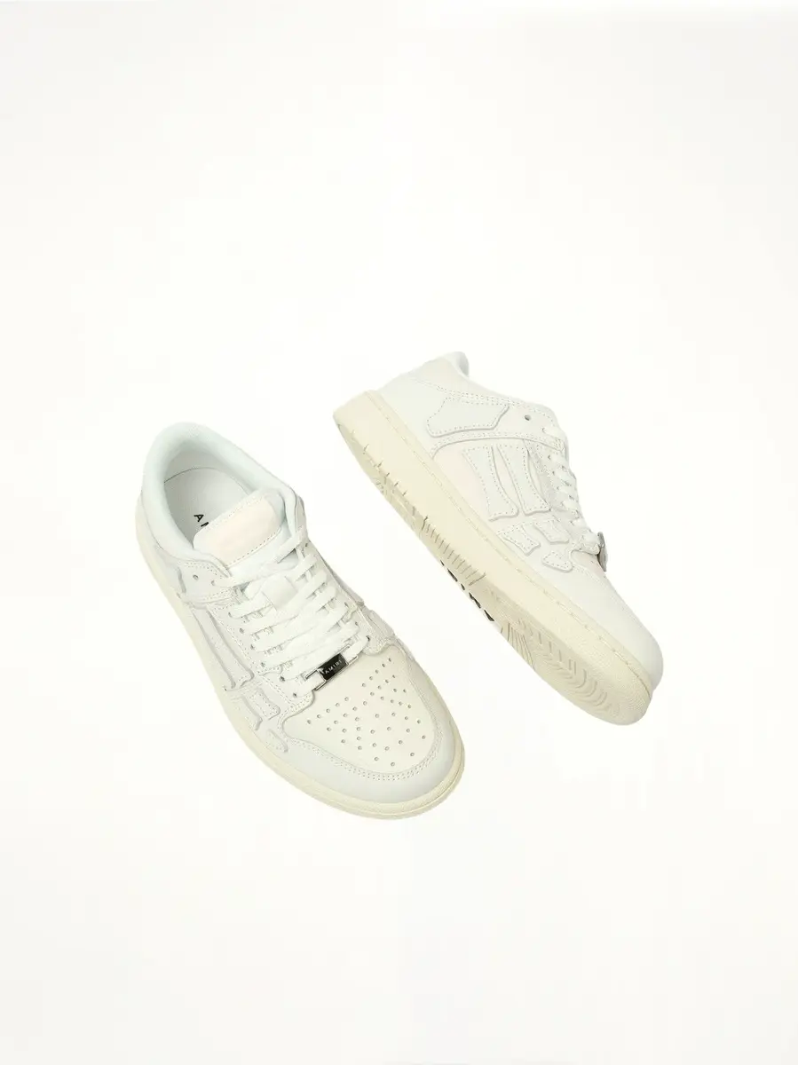 AMIRI Skeleton Sneaker in White/vintage White | Thumbnail 4 AMIRI Skeleton Sneaker in White/vintage White | Thumbnail 4