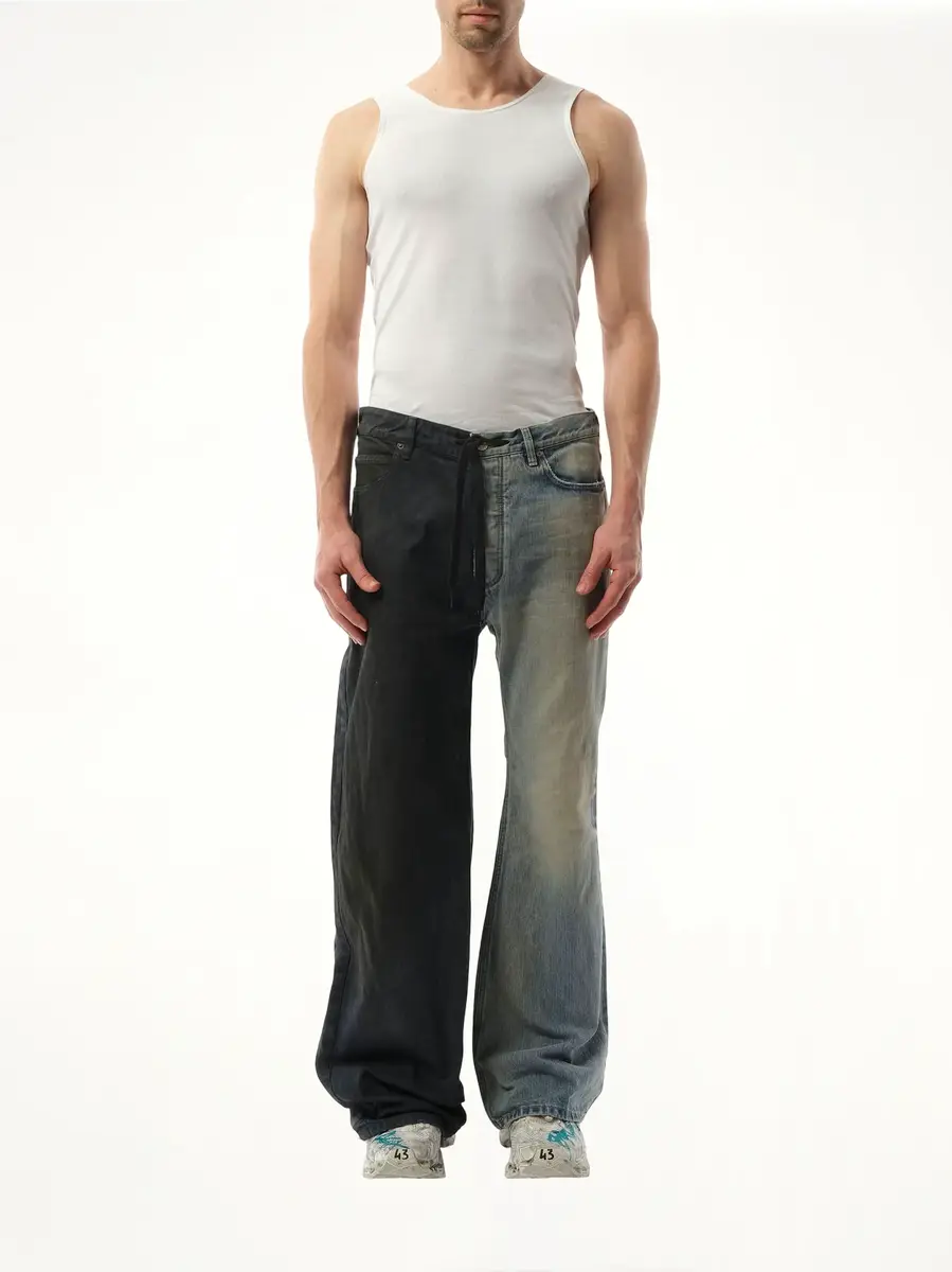 Balenciaga Fifty-fifty Pants in Grey/blue | Thumbnail 4 Balenciaga Fifty-fifty Pants in Grey/blue | Thumbnail 4