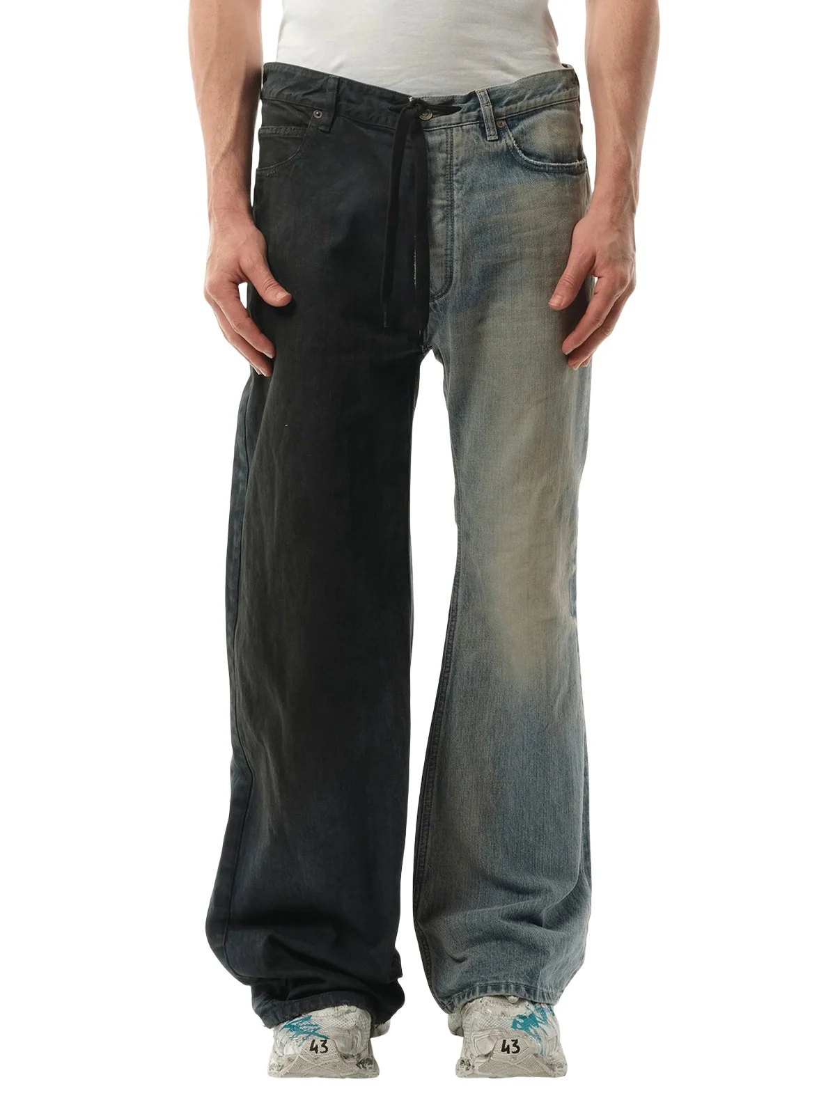 Fifty-fifty Pants in Grey/blue