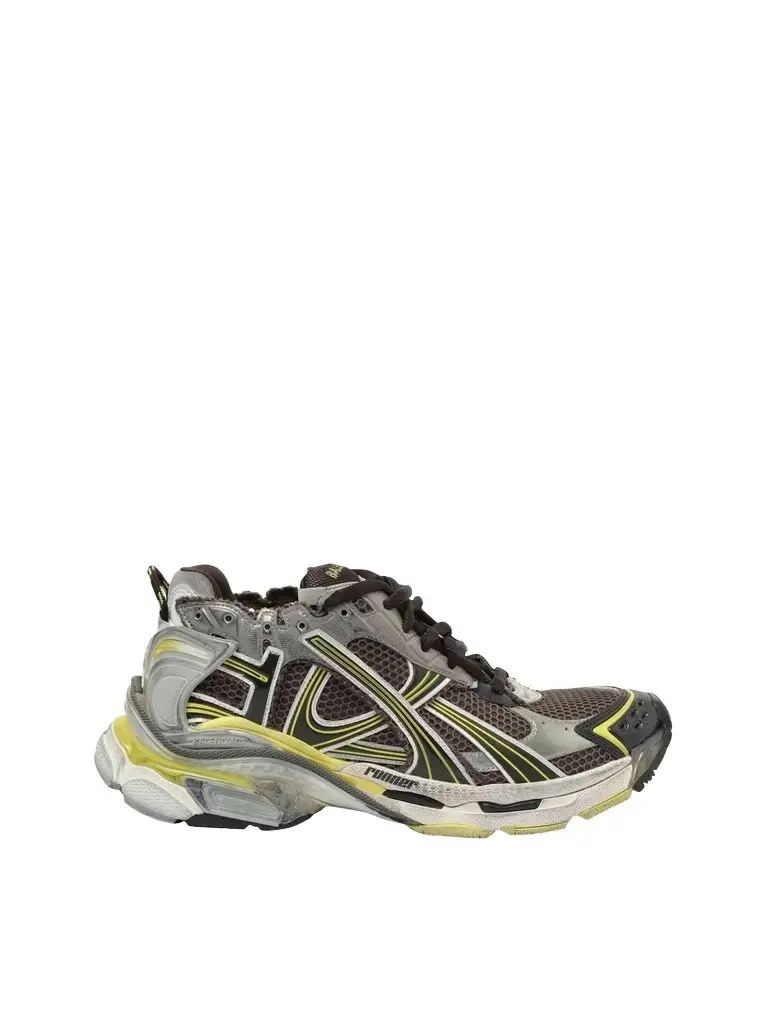 Balenciaga Runner Sneaker in Dark Grey/yellow/white Grey