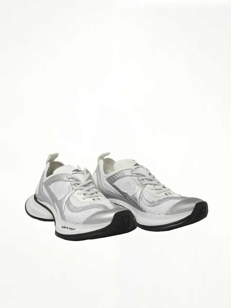 Balenciaga Circuit Sneaker in White/silver | Thumbnail 3 Balenciaga Circuit Sneaker in White/silver | Thumbnail 3