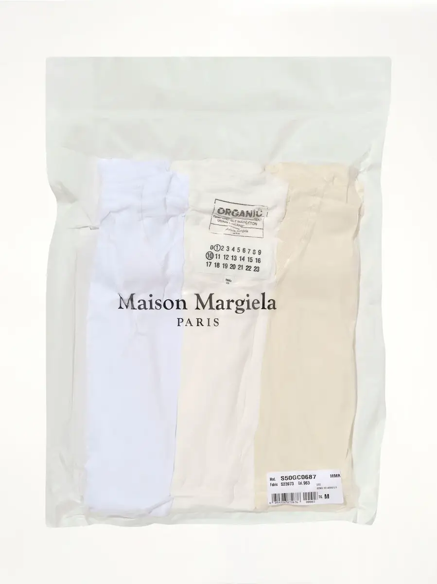 Maison Margiela Organic Jersey 3 Pack T-shirt in Grey/white/cream | Thumbnail 4 Maison Margiela Organic Jersey 3 Pack T-shirt in Grey/white/cream | Thumbnail 4