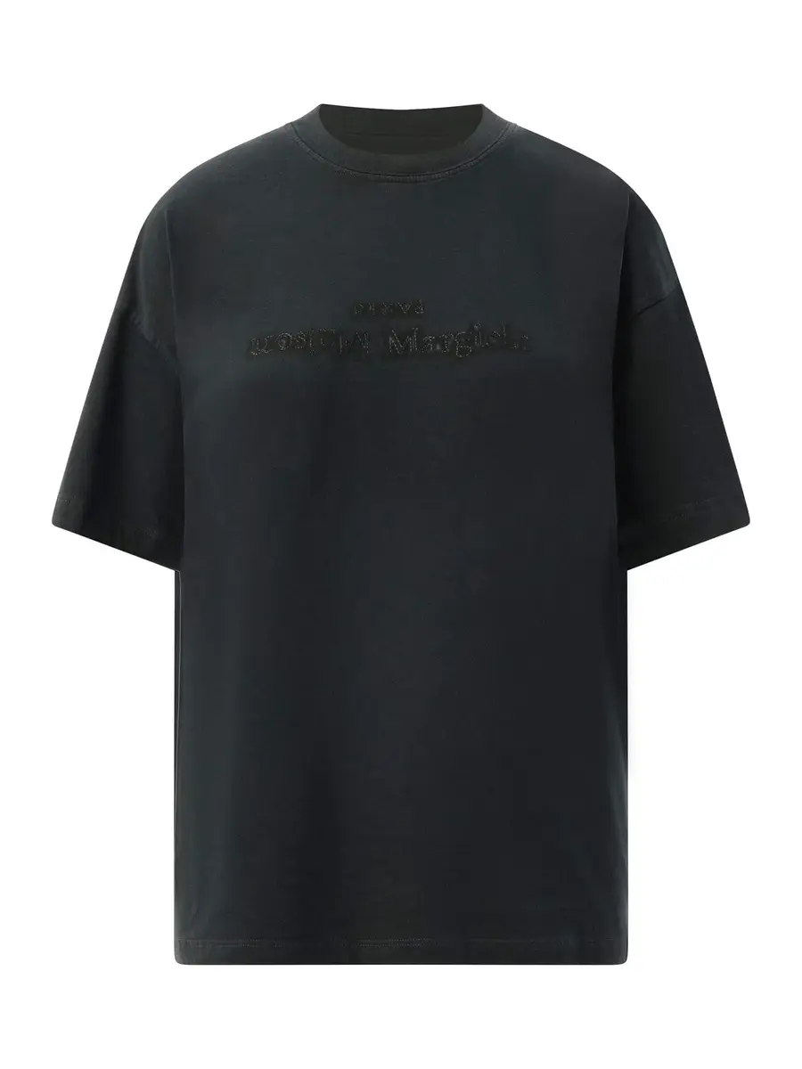 Maison Margiela Memory of Reverse Logo T-shirt in Vintage Black | Thumbnail 3 Maison Margiela Memory of Reverse Logo T-shirt in Vintage Black | Thumbnail 3