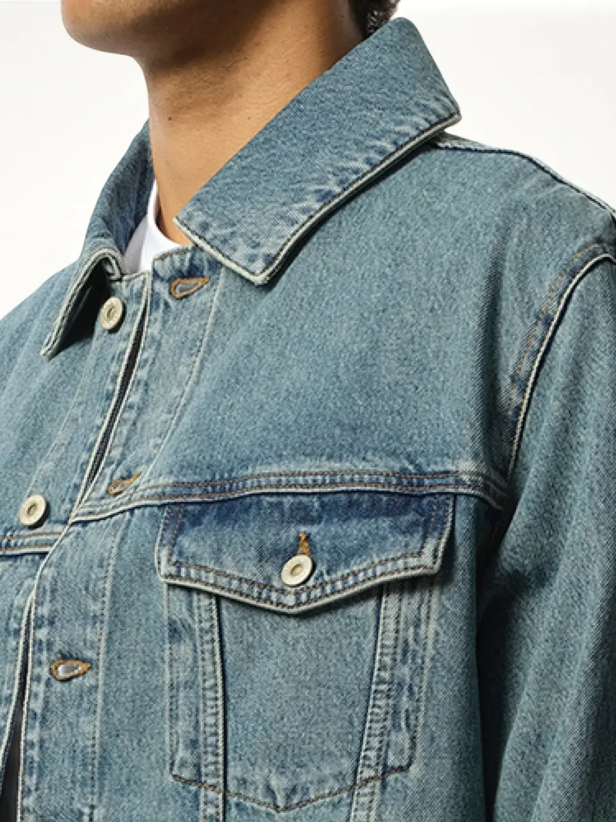 Loewe Anagram Denim Jacket in Mid Blue | Thumbnail 2 Loewe Anagram Denim Jacket in Mid Blue | Thumbnail 2
