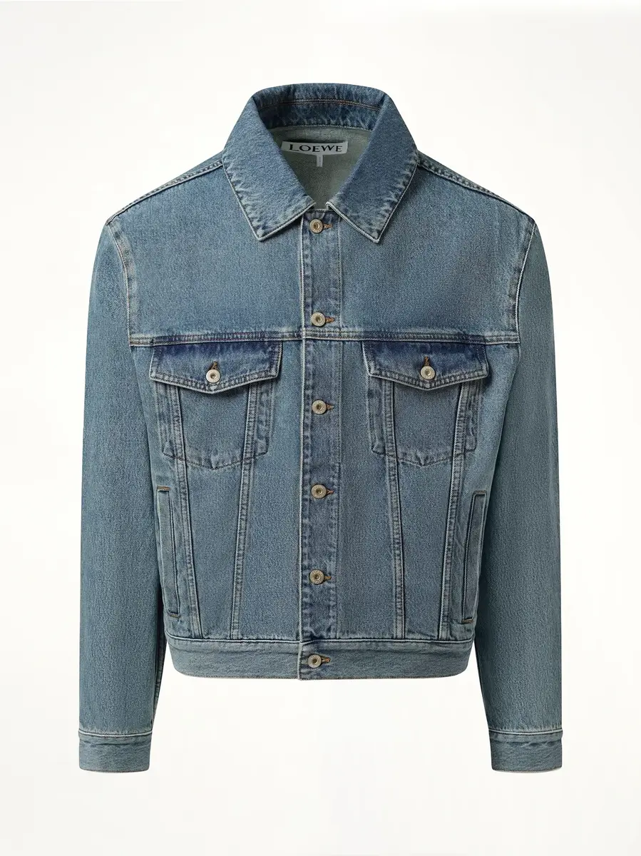 Loewe Anagram Denim Jacket in Mid Blue | Thumbnail 3 Loewe Anagram Denim Jacket in Mid Blue | Thumbnail 3