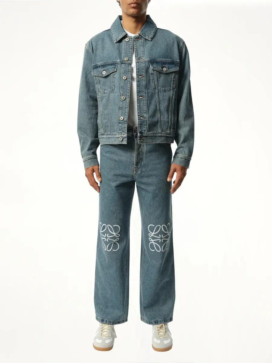 Loewe Anagram Denim Jacket in Mid Blue | Thumbnail 4 Loewe Anagram Denim Jacket in Mid Blue | Thumbnail 4