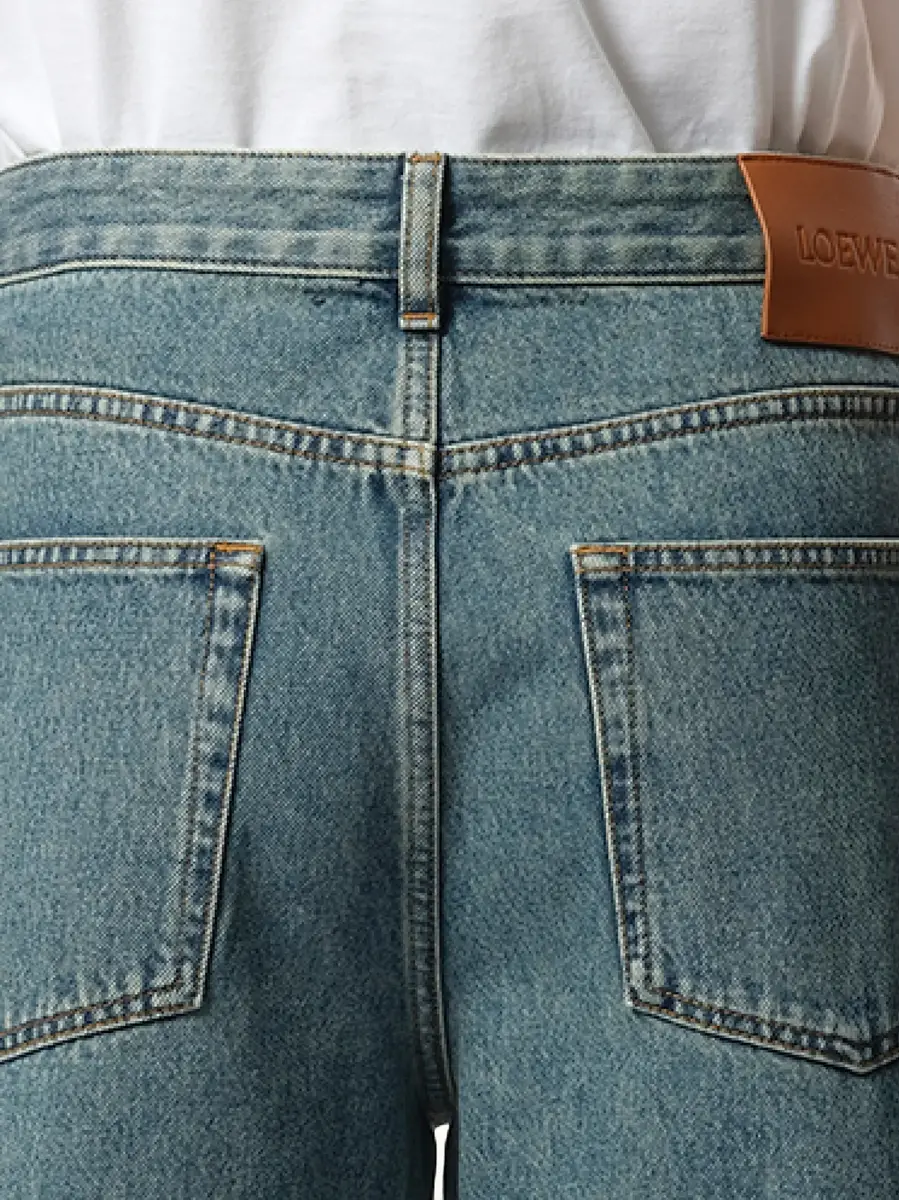 Loewe Anagram Baggy Jeans AF in Mid Blue Denim | Thumbnail 2 Loewe Anagram Baggy Jeans AF in Mid Blue Denim | Thumbnail 2